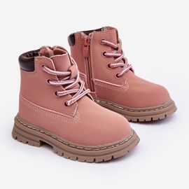 Botas Trapper Infantil Bansi Rosa Con Cremallera rosado 1