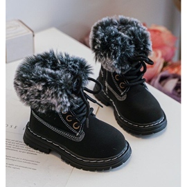 Botas Trapper Infantiles con Cremallera y Pelo, Negro Gerande 2