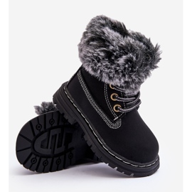 Botas Trapper Infantiles con Cremallera y Pelo, Negro Gerande 7