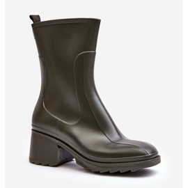Botines Mujer Galoshes Mate Verde Oscuro Bertaida 2
