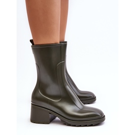 Botines Mujer Galoshes Mate Verde Oscuro Bertaida 7