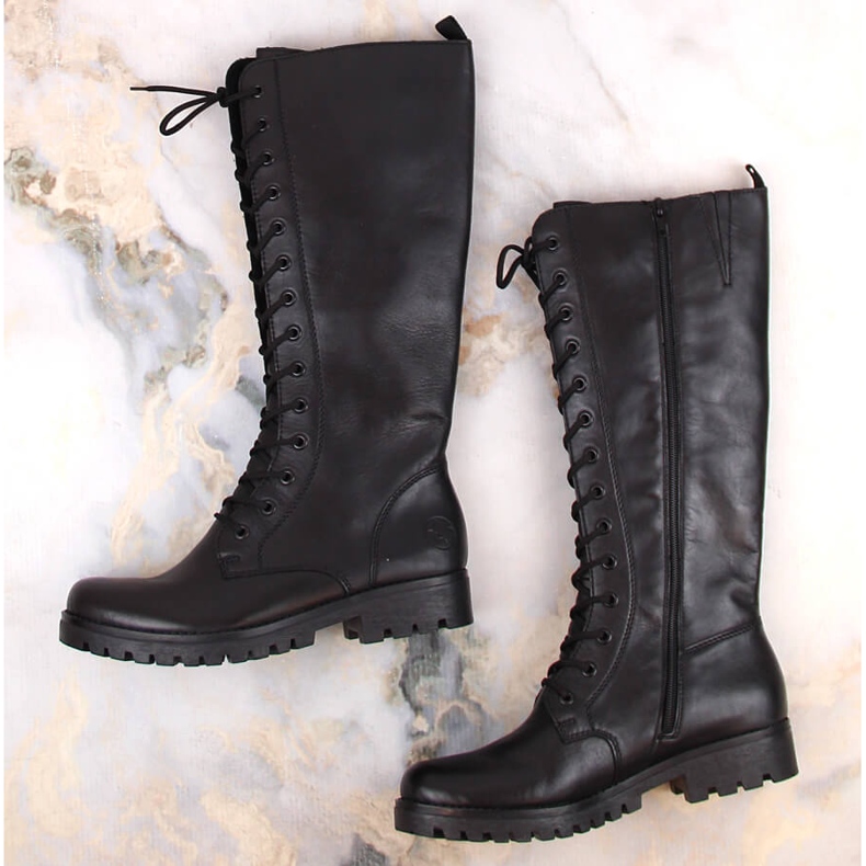 Botas aislantes Rieker, cuero W 78543-00 negro 2