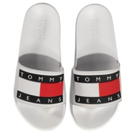 Tommy Hilfiger Chanclas Tommy Jeans Flag Pool Slide W EN0EN00474-YBS blanco 2