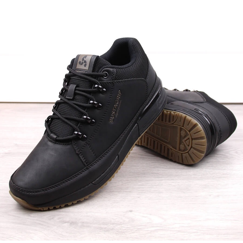 Zapatos de hombre de cuero negro, zapatillas Cruiser Bustagrip 1 Zapatos de hombre de cuero negro, zapatillas Cruiser Bustagrip 1