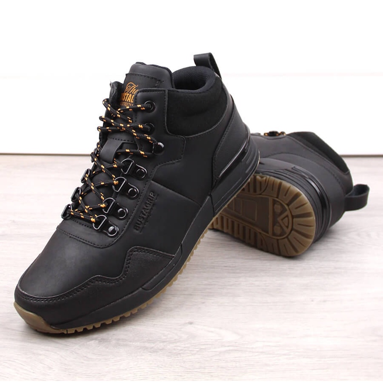 Zapatos negros de piel para hombre Jogger Pro Bustagrip 1