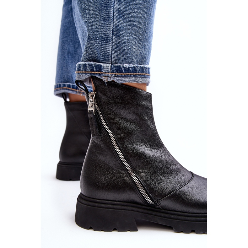 Botas Planas Mujer Piel Laura Messi 2620/975 Negro 1