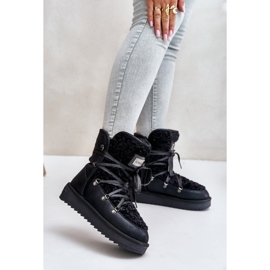 Botas de nieve impermeables con plataforma vegana D.Franklin DFSH370004 Negro 4
