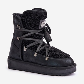 Botas de nieve impermeables con plataforma vegana D.Franklin DFSH370004 Negro 5