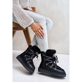 Botas de nieve impermeables con plataforma vegana D.Franklin DFSH370004 Negro 8