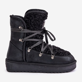 Botas de nieve impermeables con plataforma vegana D.Franklin DFSH370004 Negro 9