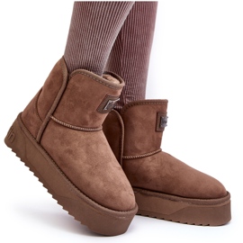 Botas de nieve veganas con plataforma impermeable D.Franklin DFSH371004 Beige oscuro 11