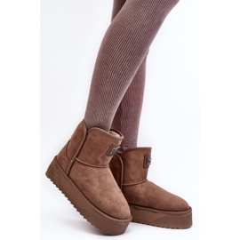 Botas de nieve veganas con plataforma impermeable D.Franklin DFSH371004 Beige oscuro 5