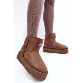 Botas de nieve veganas con plataforma impermeable D.Franklin DFSH371004 Beige oscuro 7