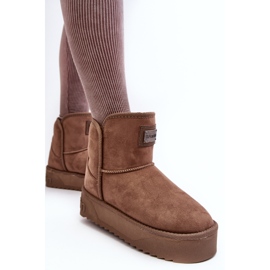 Botas de nieve veganas con plataforma impermeable D.Franklin DFSH371004 Beige oscuro 8