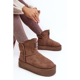 Botas de nieve veganas con plataforma impermeable D.Franklin DFSH371004 Beige oscuro 3
