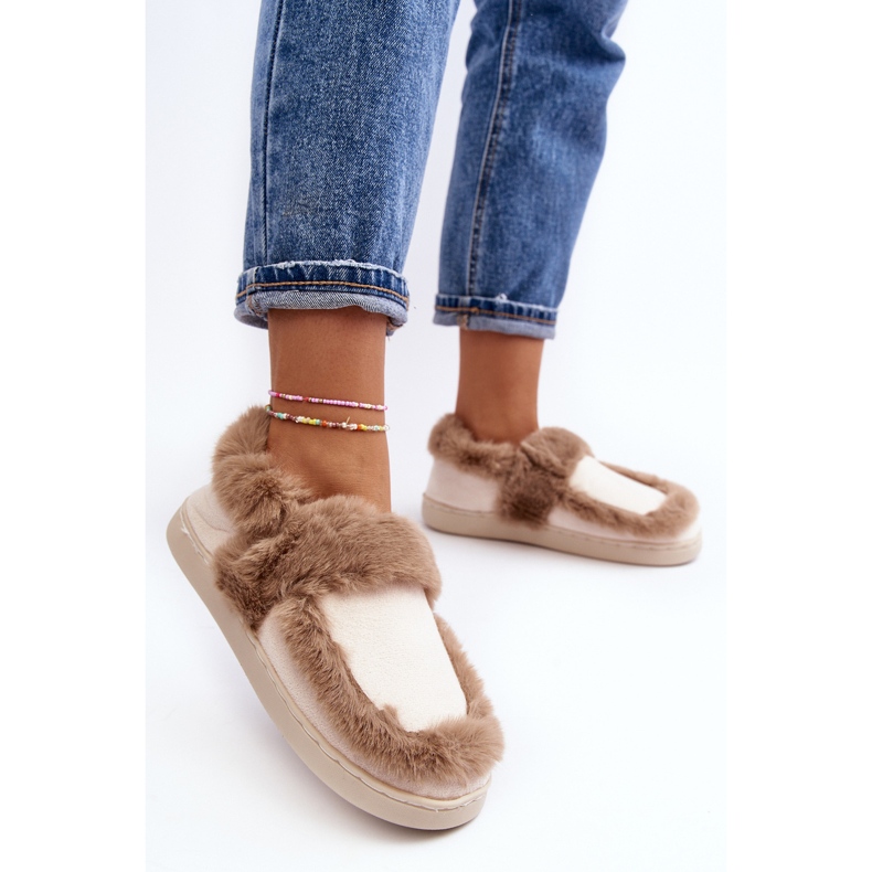 Pantuflas De Mujer Con Pelo Beige Sailey 2 Pantuflas De Mujer Con Pelo Beige Sailey 2