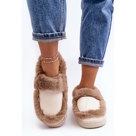 Pantuflas De Mujer Con Pelo Beige Sailey 3