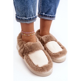 Pantuflas De Mujer Con Pelo Beige Sailey 4