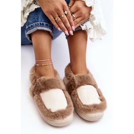 Pantuflas De Mujer Con Pelo Beige Sailey 6