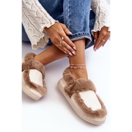 Pantuflas De Mujer Con Pelo Beige Sailey 7