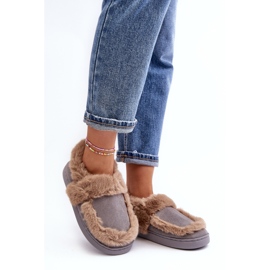 Pantuflas De Mujer Con Pelo Gris Sailey 1