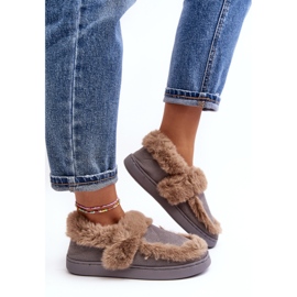 Pantuflas De Mujer Con Pelo Gris Sailey 4