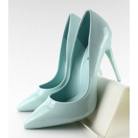 Tacones altos barnizados lisos E396 L. Azul 3