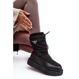 Botas de Nieve Mujer Suela Gruesa Lureta Negra negro 1