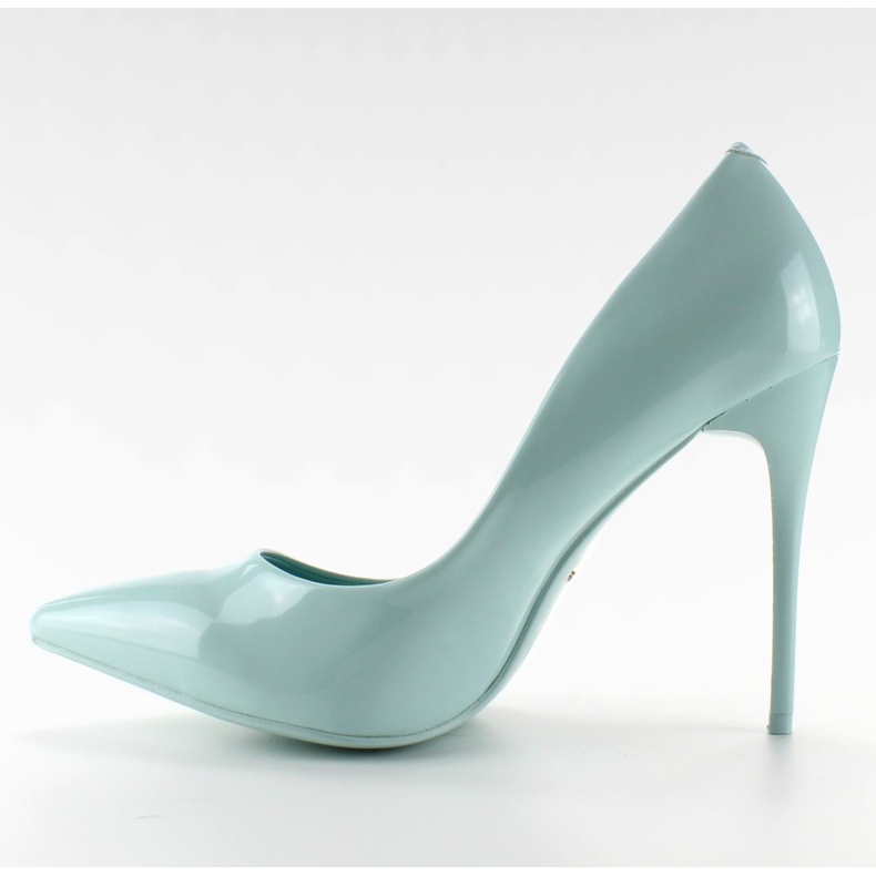 Tacones altos barnizados lisos E396 L. Azul 1