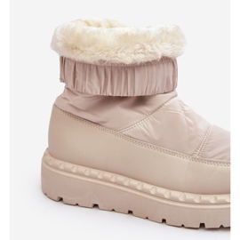 Botas de Nieve Mujer Suela Gruesa Lureta Beige Claro 5