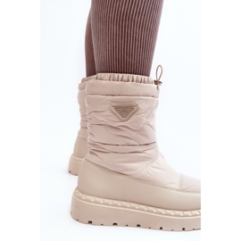 Botas de Nieve Mujer Suela Gruesa Lureta Beige Claro 9