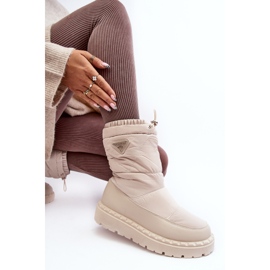 Botas de Nieve Mujer Suela Gruesa Lureta Beige Claro 1 Botas de Nieve Mujer Suela Gruesa Lureta Beige Claro 1