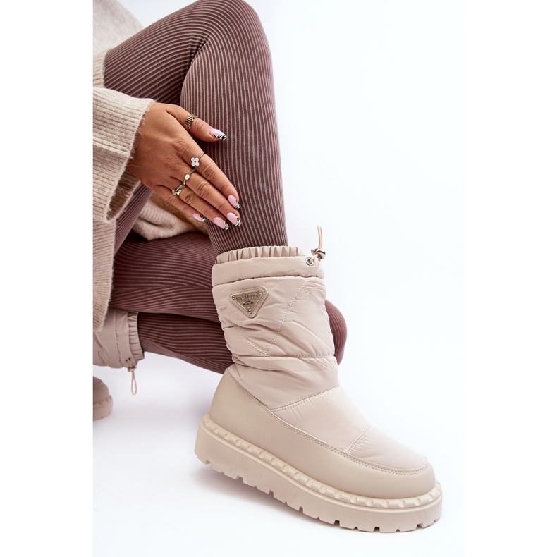 Botas de Nieve Mujer Suela Gruesa Lureta Beige Claro 1 Botas de Nieve Mujer Suela Gruesa Lureta Beige Claro 1
