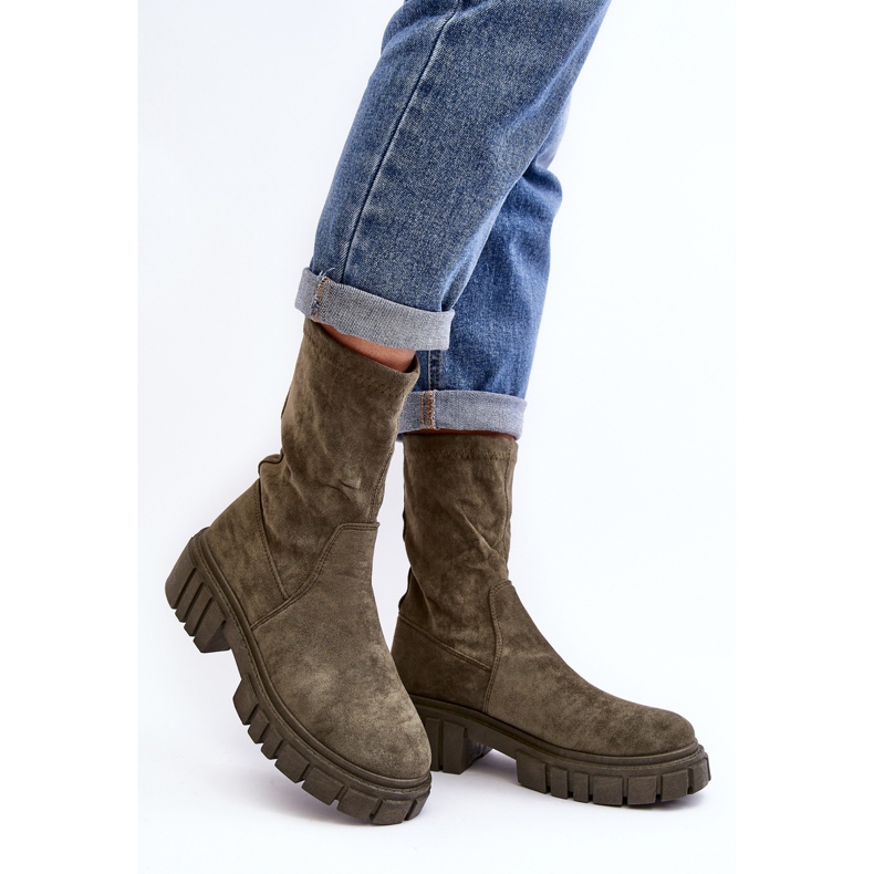 Botas planas sin cordones para trabajadores Divella verdes 1 Botas planas sin cordones para trabajadores Divella verdes 1