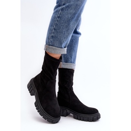 Botas sin cordones Workers con tacón plano Negro Divella 1