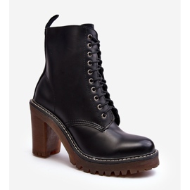 Botines con cordones para mujer Arove negro 2 Botines con cordones para mujer Arove negro 2