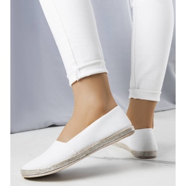 Alpargatas blancas con purpurina de Margaret blanco 1