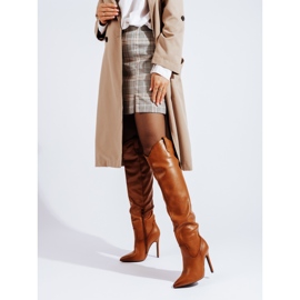 Botas tacón mujer Shelovet camel marrón 1