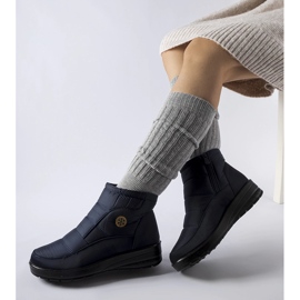 News Botas de nieve azul marino con cuña baja. 2