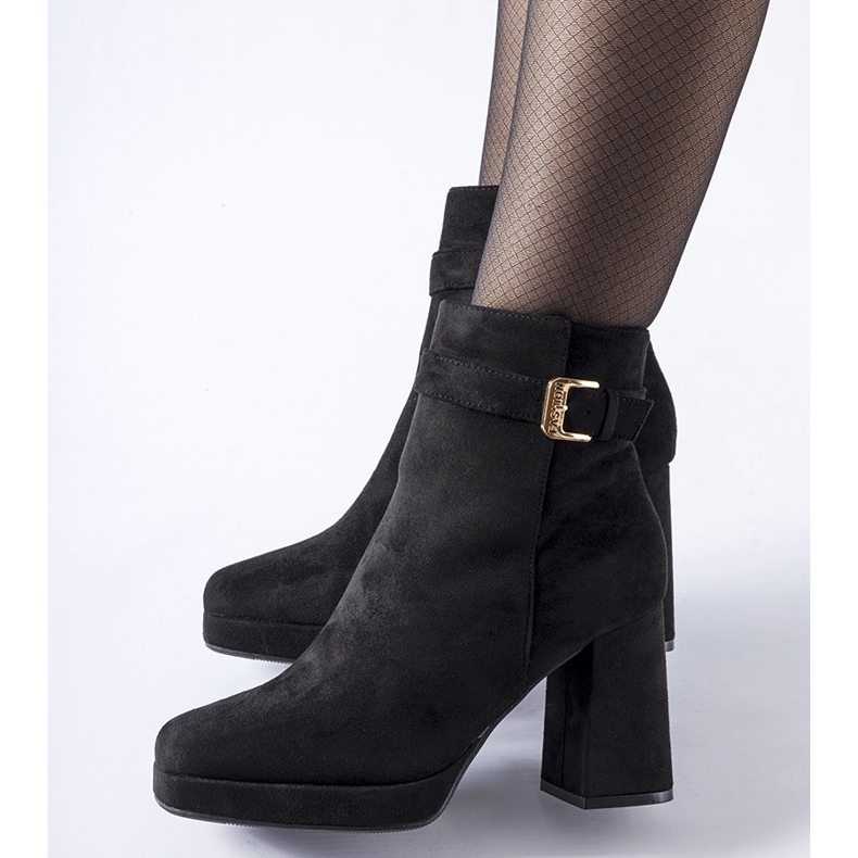 Botines de tacón Caio clásicos aislantes negros 1