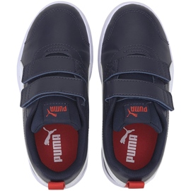 Zapatillas Puma Courtflex v2 V Ps azul marino y blanco 371543 01 1