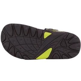 Sandalias infantil Kappa Paxos negro y lima 260864K 1133 4