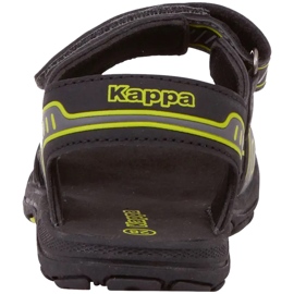Sandalias infantil Kappa Paxos negro y lima 260864K 1133 3