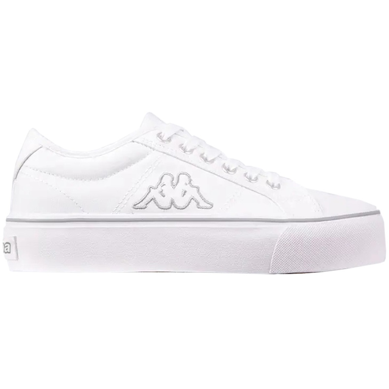 Zapatillas de mujer Kappa Boron Low Pf blanco y plata 243162 1015 1