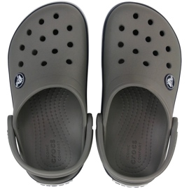 Zuecos para niños Crocs Kids Crocband Clog, gris y azul marino 207006 05H 2