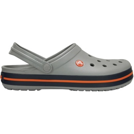 Zuecos de hombre Crocs Crocband Clog gris y naranja 11016 01U 1