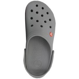 Zuecos de hombre Crocs Crocband Clog gris y naranja 11016 01U 2