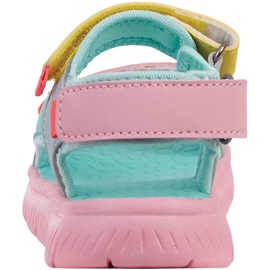 Sandalias infantil Kappa Kana Mf rosa y menta 260886MFK 2117 multicolor 5