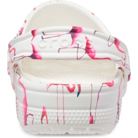 Zuecos infantiles Crocs Classic Party Kids blanco y rosa 207826 1CW 4