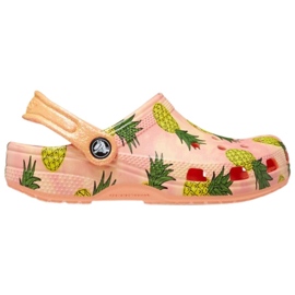 Zuecos infantiles Crocs Classic Party Kids naranja 207826 83E 1